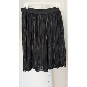 Torrid Black Textured Crochet sheer A-Line Skirt | Elastic Waist size 12